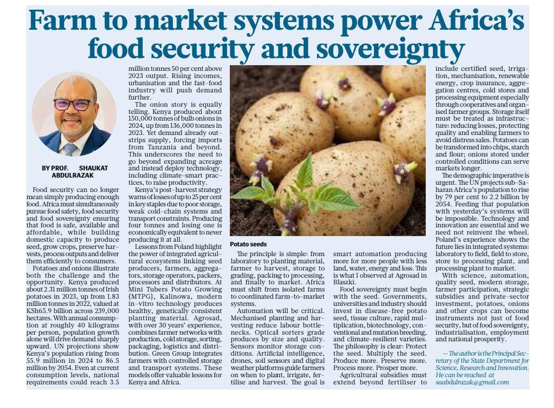Farm to Market Systems Power Africa's Food Security and Sovereignty - 29th Sept. 2026